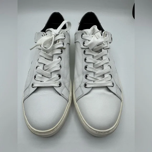 Versace Collection Medusa Strap White Leather Lace Up Sneakers Men's EUR 41 - Picture 8 of 13